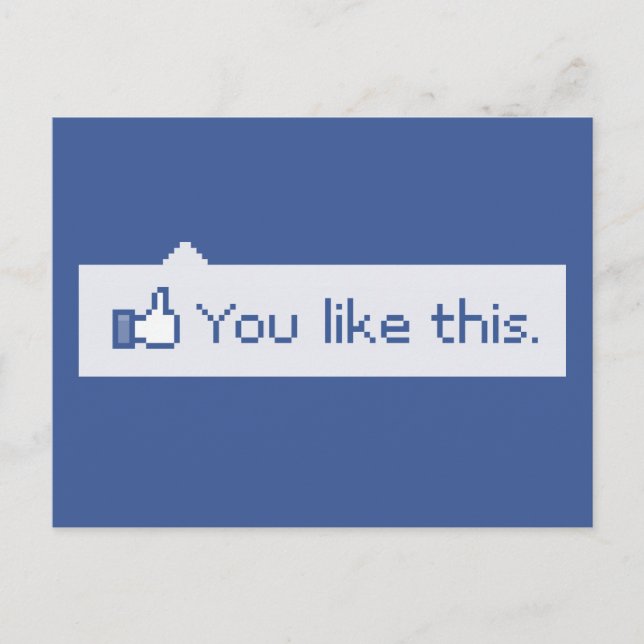 Carte Postale Vous Aimez Ce Facebook Drôle (Devant)
