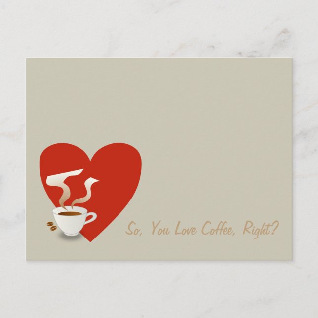 Carte Postale Vous Aimez Le Café, N'Est-Ce Pas ? (Devant)
