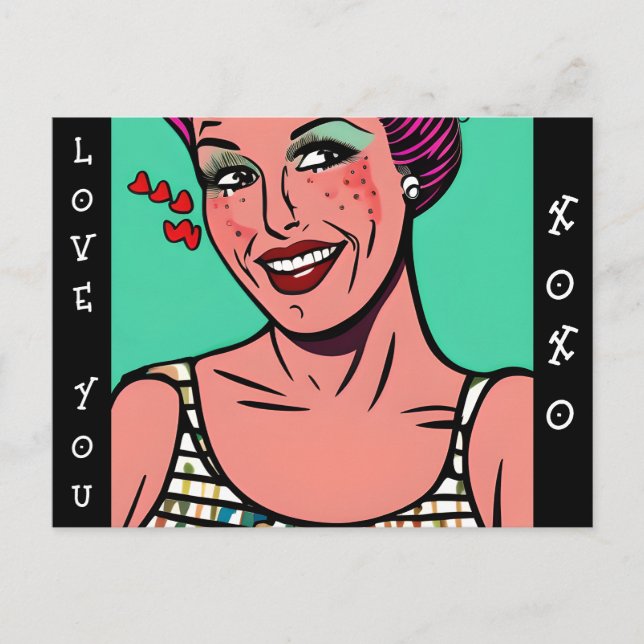 Carte Postale Vous aimez xoxo Vous manquez (Devant)