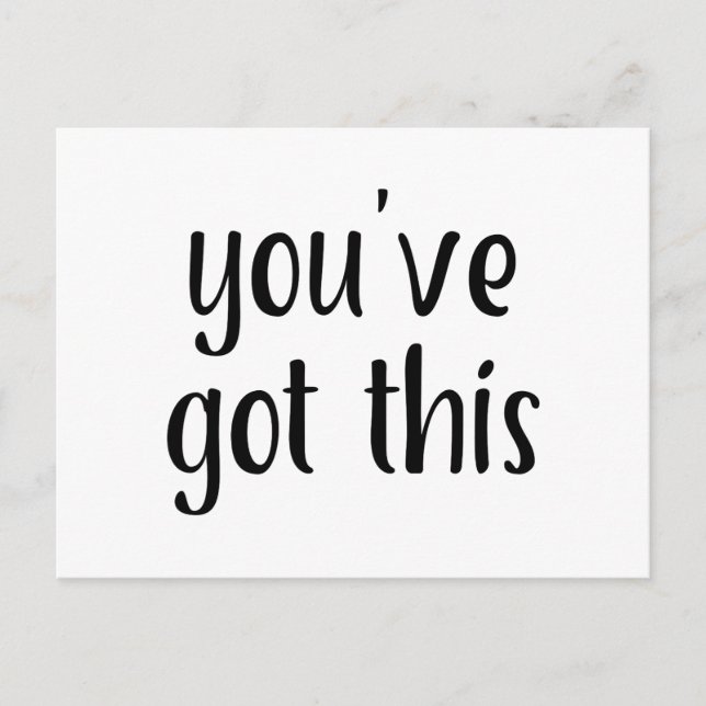 Carte Postale Vous avez ceci : Inspirant, Simple Pep-Talk, 2 (Devant)