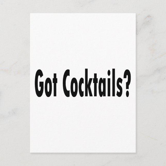 Carte Postale Vous avez des cocktails ? (Devant)