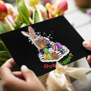 Carte Postale Vous avez des oeufs ? Oeufs de lapin de Pâques amu