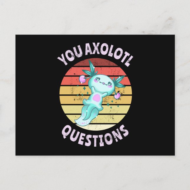 Carte Postale Vous avez des questions axolotales (Devant)