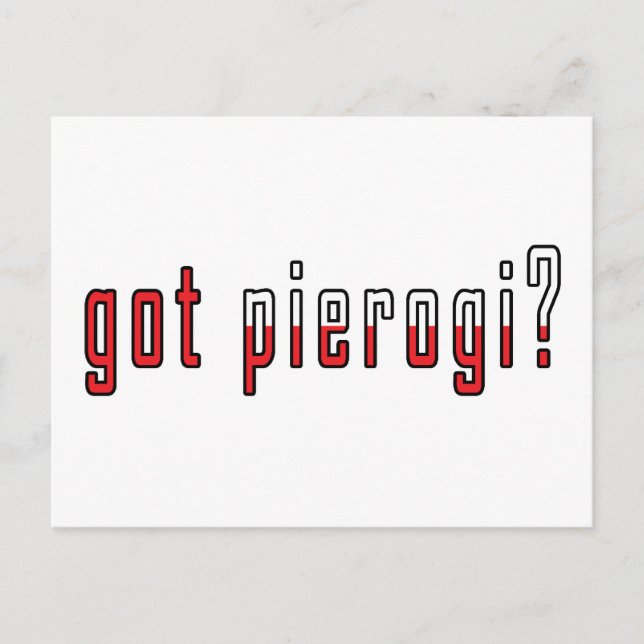 Carte Postale vous avez du pierogi ? Drapeau (Devant)