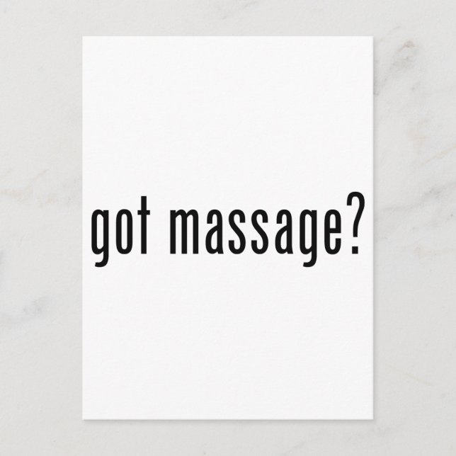 Carte Postale Vous avez reçu un massage ? (Devant)