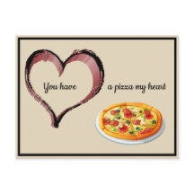 Vous avez une pizza Mon coeur Valentine