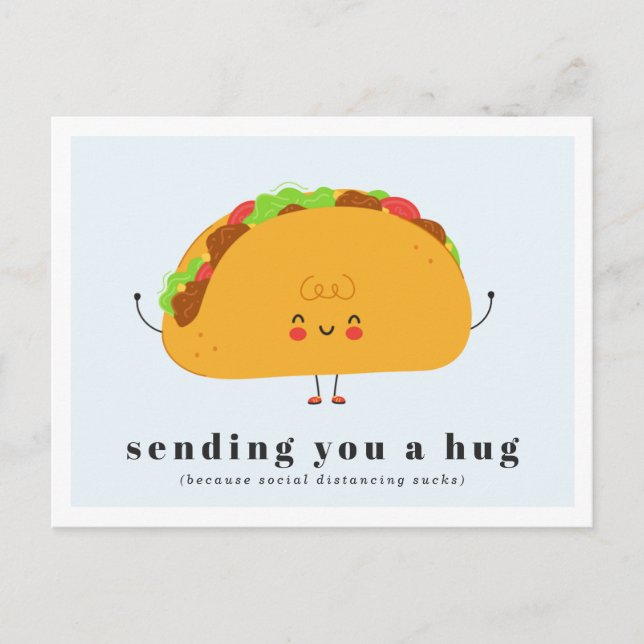 Carte Postale Vous envoyer un câlin | Amour de Taco (Devant)