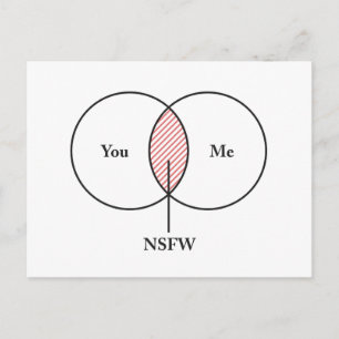 Carte Postale Vous et moi NSFW Diagramme Venn