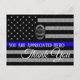 CARTE POSTALE VOUS ÊTES APPRÉCIÉS MERCI DE SOUTENIR LA POLICE