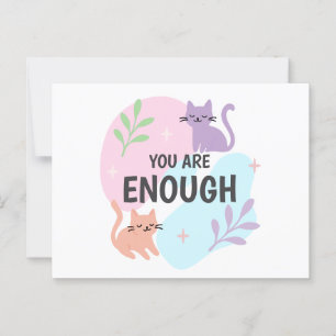 Carte Postale Vous êtes assez chat Affirmation
