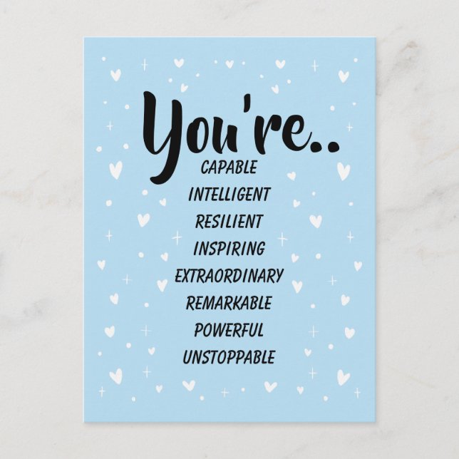 Carte Postale Vous êtes capable intelligent créatif | Confiance  (Devant)