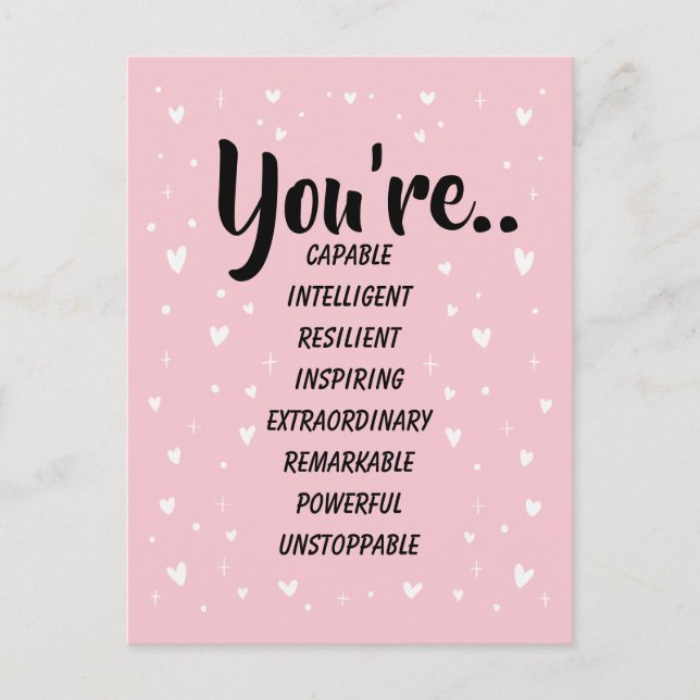 Carte Postale Vous êtes capable intelligent créatif | Confiance  (Devant)
