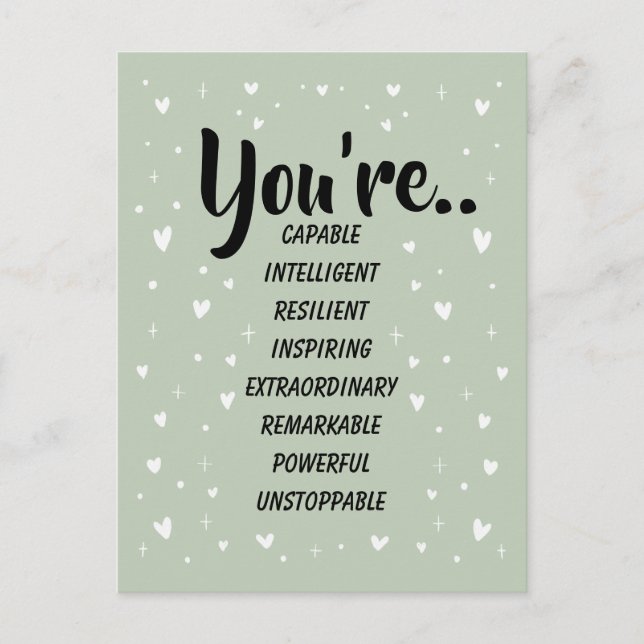 Carte Postale Vous êtes capable intelligent créatif | Confiance  (Devant)