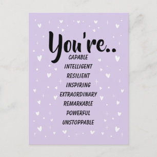 Carte Postale Vous êtes capable intelligent créatif   Confiance 