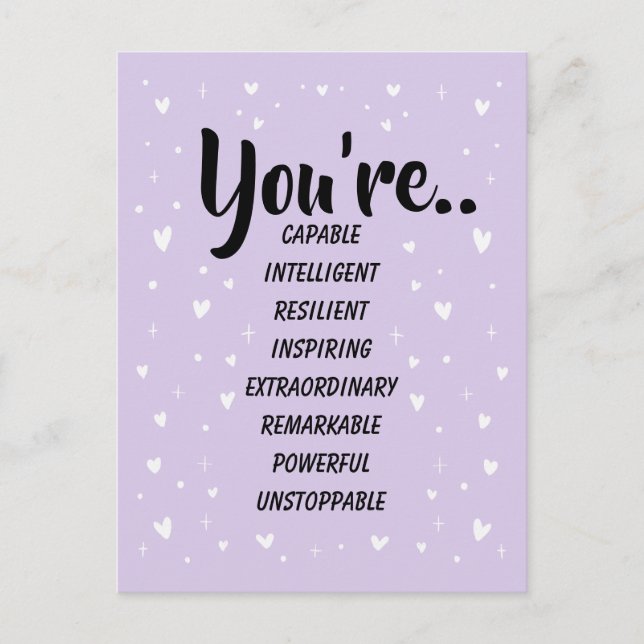 Carte Postale Vous êtes capable intelligent créatif | Confiance  (Devant)