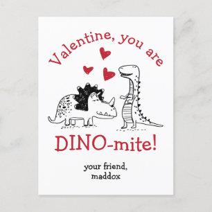 Carte Postale Vous êtes Dino-mite Dinosaur Valentine Postcard