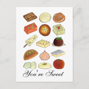 Carte Postale Vous êtes doux sucreries confiseries nourriture in