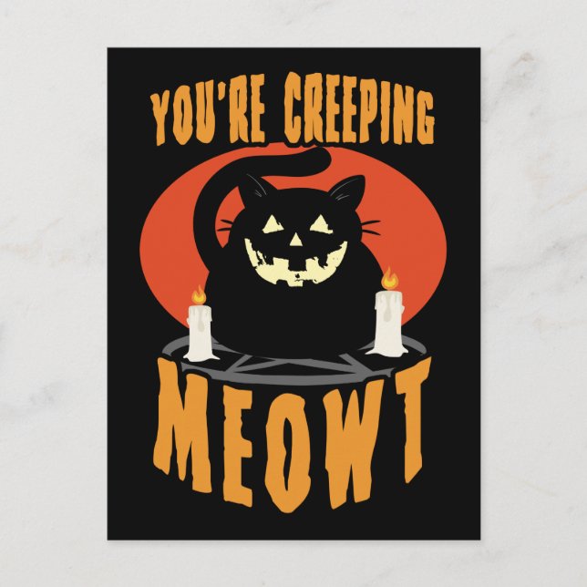 Carte Postale Vous êtes en train de ramper Meowt | Pun de chat n (Devant)