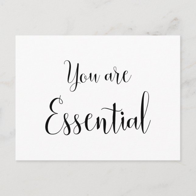 Carte Postale Vous êtes Essentiel, Message Inspirant (Devant)