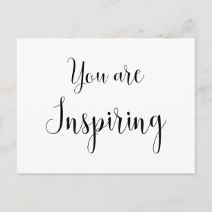 Carte Postale Vous êtes Inspirant, Message Inspirant