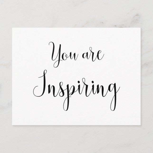 Carte Postale Vous êtes Inspirant, Message Inspirant (Devant)