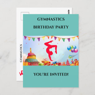 Carte Postale Vous êtes invité à une soirée de gymnastique perso