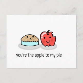 Carte Postale Vous êtes la pomme à mon tarte
