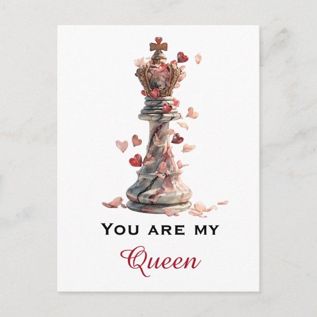 Carte Postale Vous êtes ma Reine Chess Saint-Valentin (Devant)