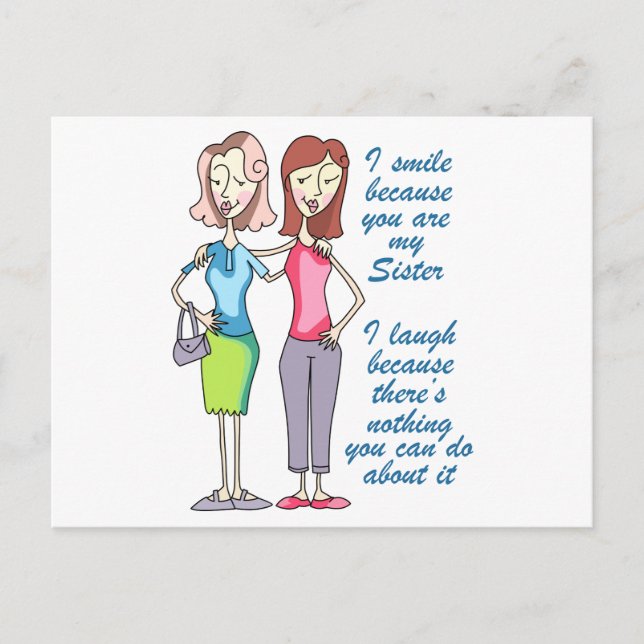Carte Postale Vous êtes ma soeur (Devant)