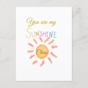 Carte Postale vous êtes mes rayons de soleil jaunes oranges ajou