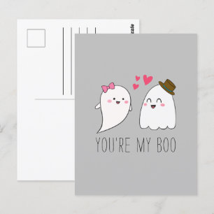 Carte Postale Vous êtes mon Boo Halloween Kawaii Ghost Cute