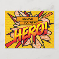 Vous êtes mon HÉROS Fun Retro Bande Dessinée Pop A