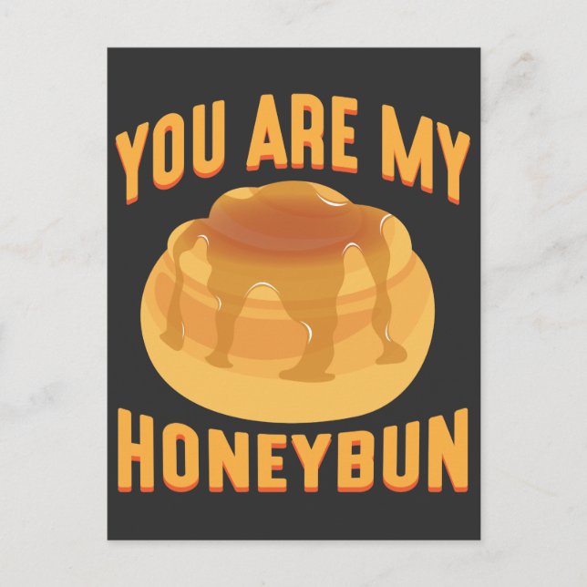 Carte Postale Vous êtes mon Honeybun Cute Food Lote Couple (Devant)