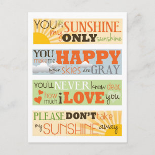 Carte Postale Vous Êtes Mon Soleil