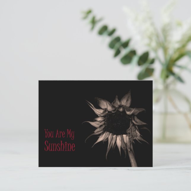 Carte Postale "Vous êtes mon soleil" Tournesol (Debout devant)