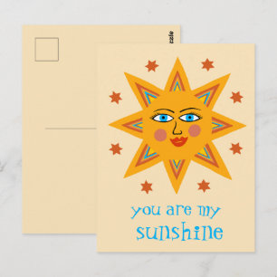 Carte Postale Vous êtes mon Sunshine Cheerful Sun PERSONNALISÉ