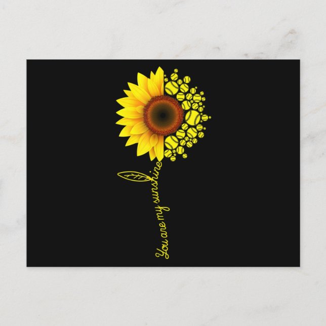 Carte Postale Vous Êtes Mon Sunshine Sunflower Softball (Devant)