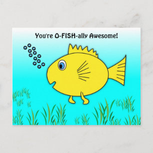 Carte Postale Vous êtes O-Fish-ally Awesome Swimming Goldfish