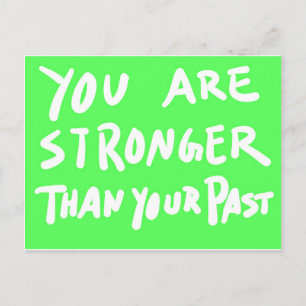 CARTE POSTALE VOUS ÊTES PLUS FORT QUE VOTRE CITATION MOTIVÉE PAS