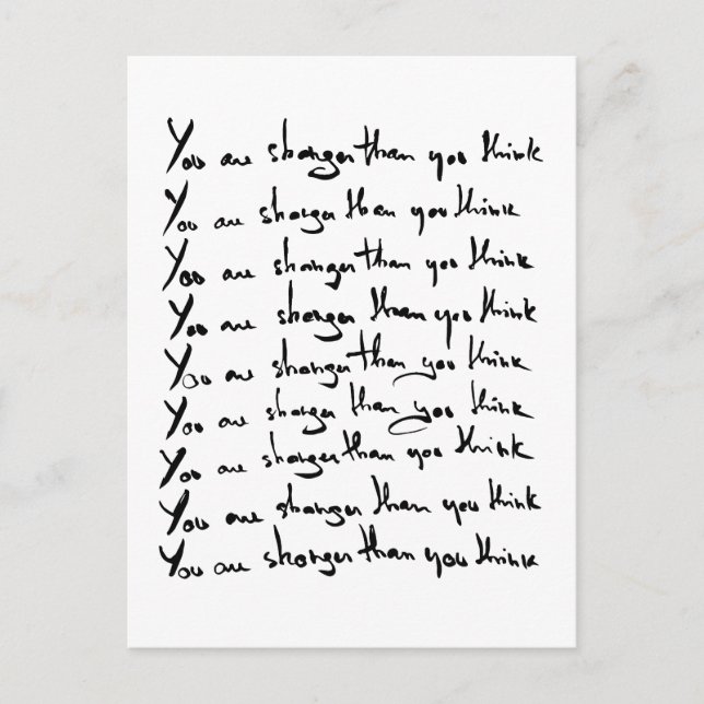 Carte Postale Vous êtes PLUS FORT que vous ne le pensez ! (Devant)