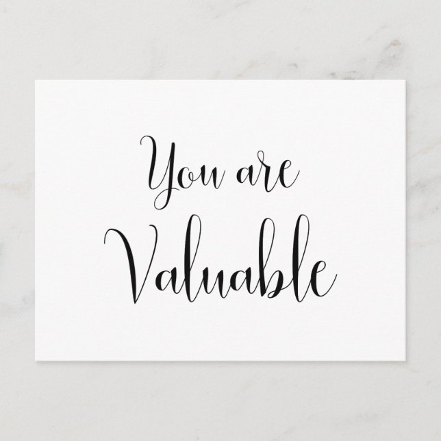 Carte Postale Vous êtes précieux, Message inspirant (Devant)