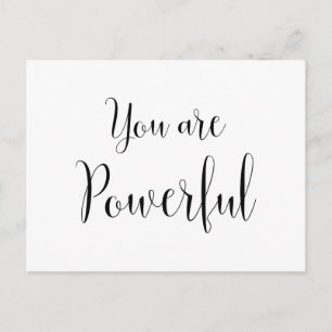 Carte Postale Vous êtes Puissant, Message Inspirant
