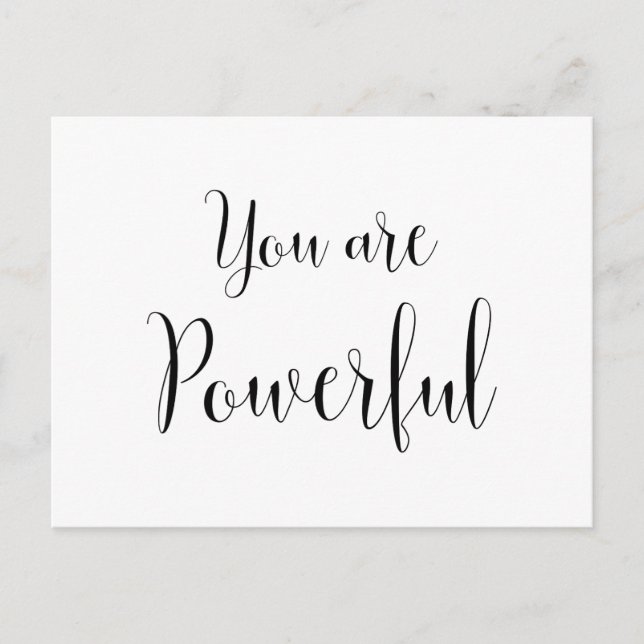 Carte Postale Vous êtes Puissant, Message Inspirant (Devant)