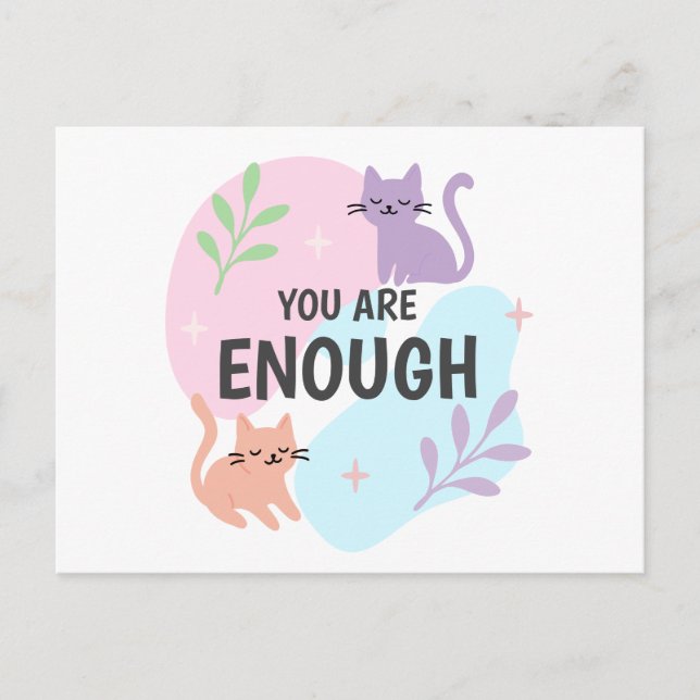 Carte Postale Vous êtes suffisant chat Affirmation (Devant)