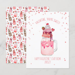 Carte Postale Vous êtes Sweet Valentine Candy Love Milkshake