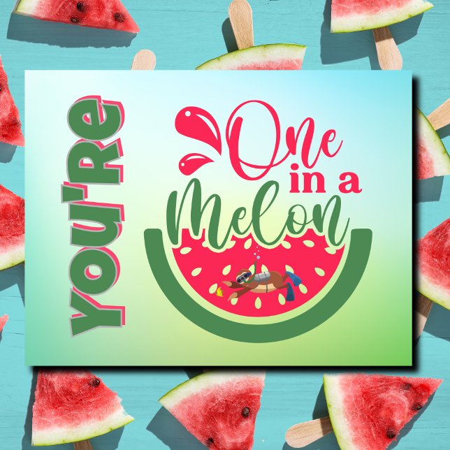 Carte Postale Vous êtes un dans un Melon Sloth penser à vous (Créateur téléchargé)