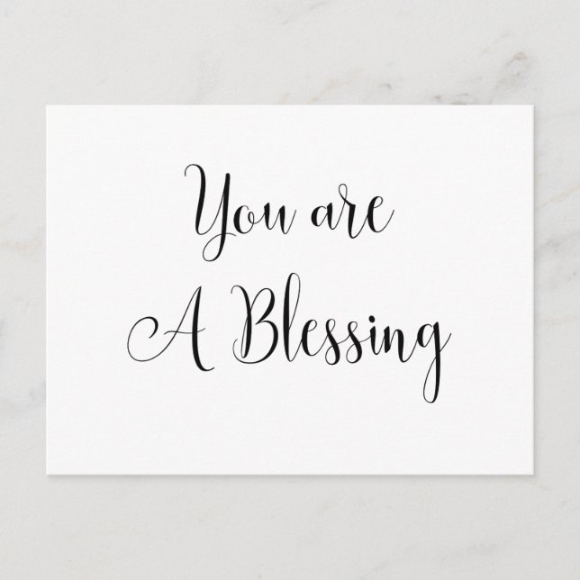 Carte Postale Vous êtes une Bénédiction, Message Inspirant (Devant)