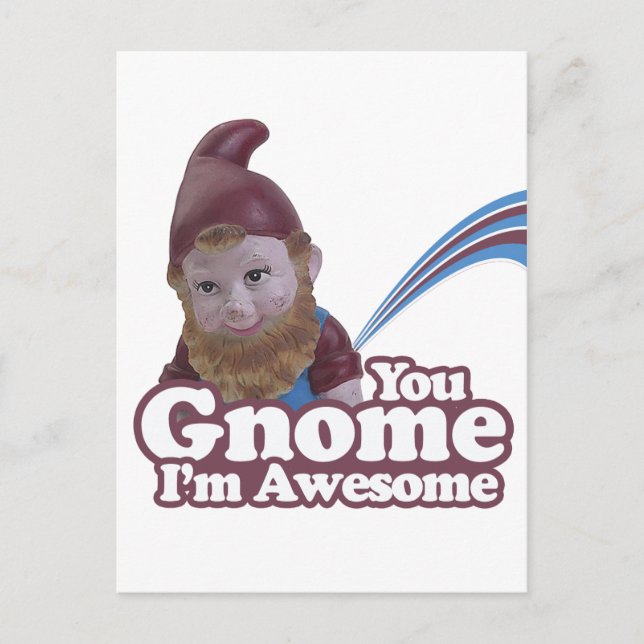 Carte Postale vous Gnome Je suis génial (Devant)