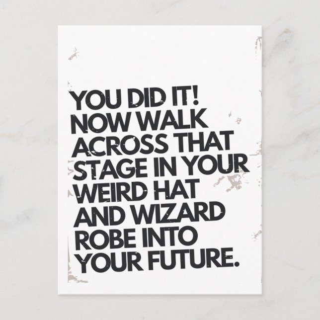 Carte Postale Vous l'avez fait Casquette étrange et Robe drôle d (Devant)