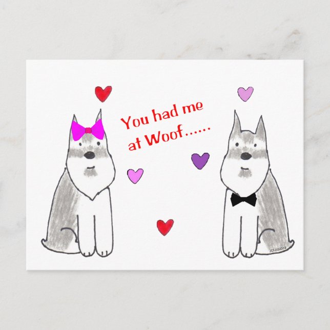 Carte Postale Vous M'Avez Eu À Woof Schnauzer (Devant)